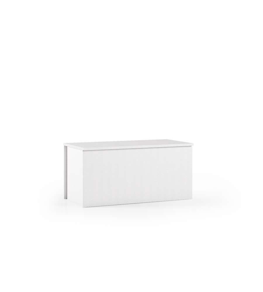 Terraneo Baule Contenitore Bianco 90x45x45 cm - Chiusura Rallentata - Panca d'Ingresso Pratica e Versatile