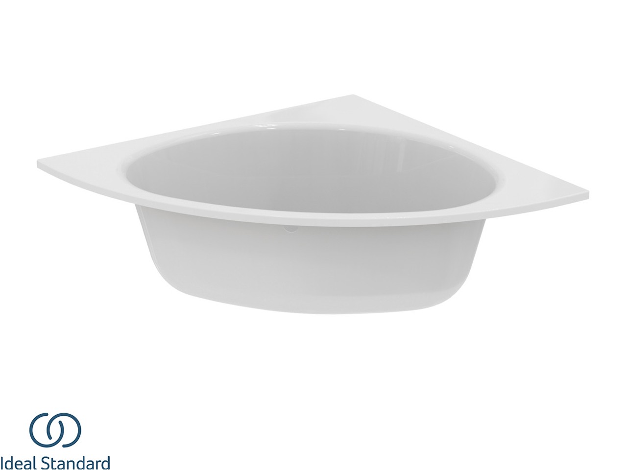 Vasca a Guscio Semicircolare Ideal Standard® i.Life 197x143 cm Bianco Lucido-80177