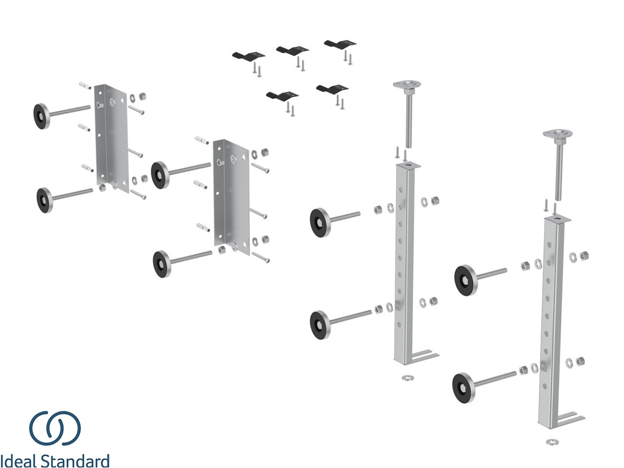 Set di Fissaggio per Pannello Frontale Vasca Ideal Standard® i.Life Bianco Lucido-80192