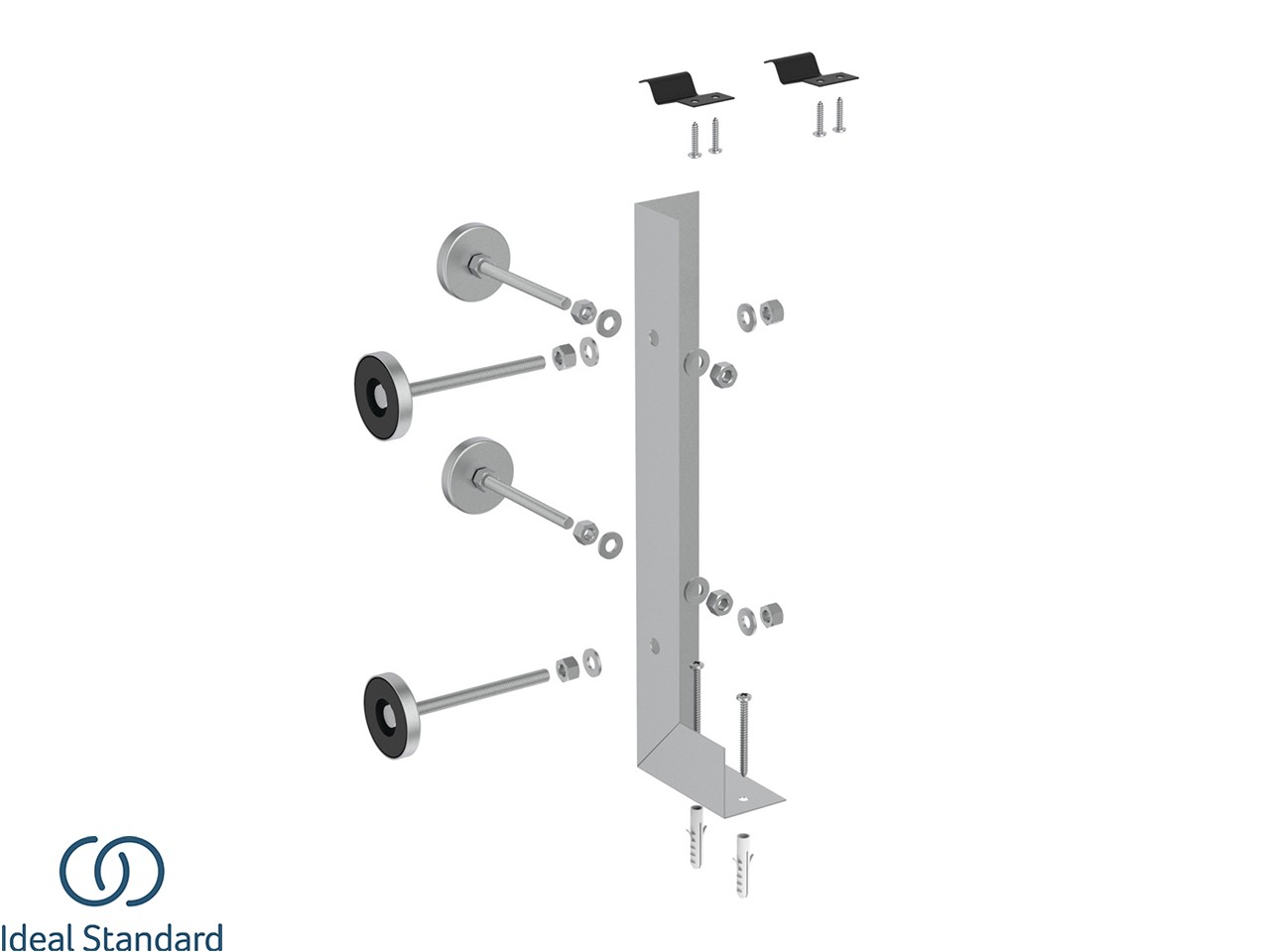 Set di Fissaggio per Pannello Laterale Vasca Ideal Standard® i.Life Bianco Lucido-80193