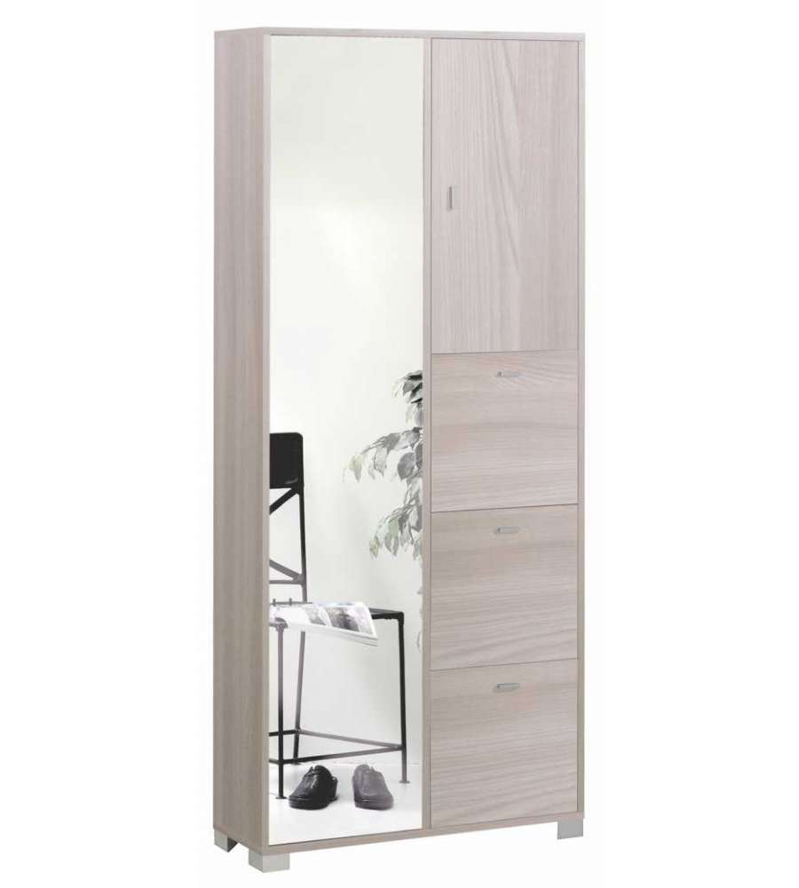 Sarmog Mobile Multiuso 5 Ante Olmo con Specchio - 83x29x190 cm