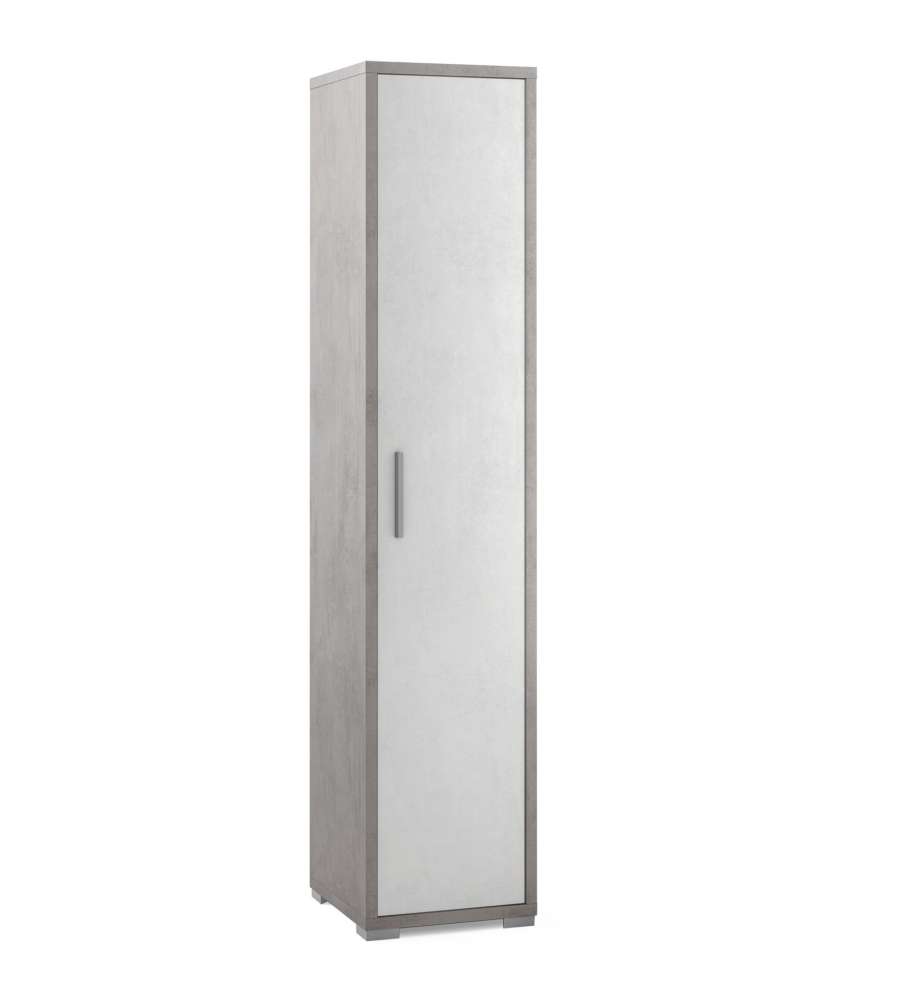 Mobile colonna 1 anta 182 x 39 x 41 cm Cemento-Ossido Bianco
