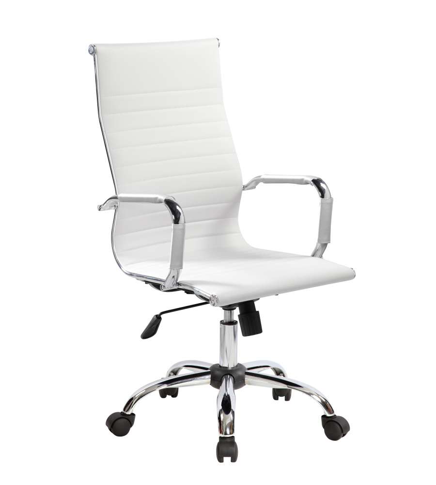 Dallas Poltrona Presidenziale Con Braccioli - Bianca