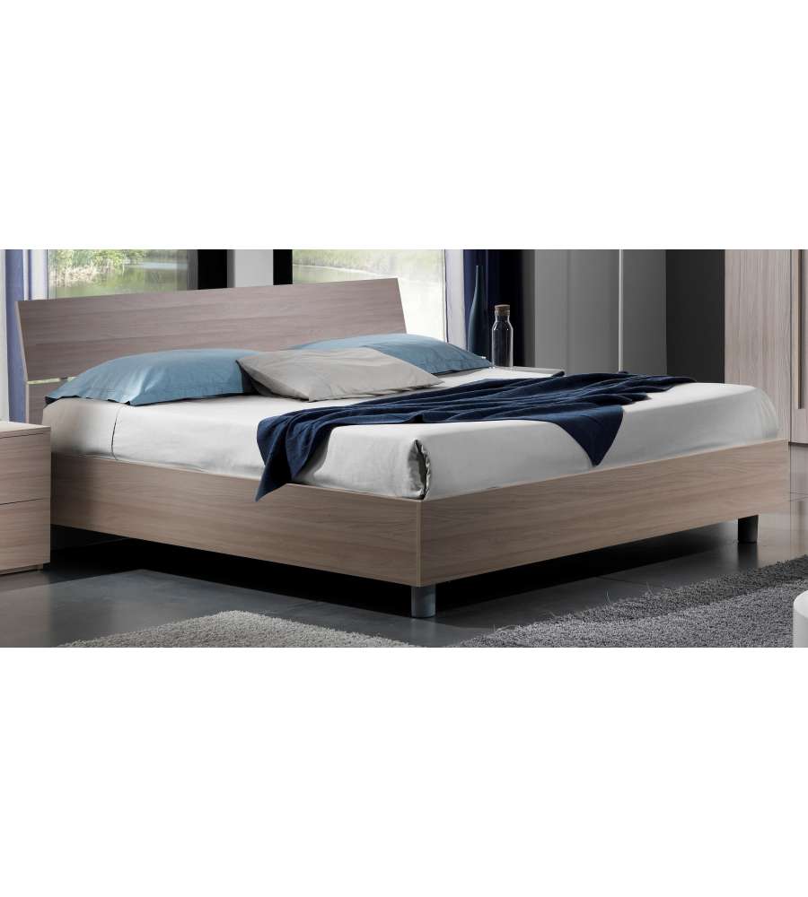 MCS Mobili Letto Matrimoniale Easy in Olmo - 203x170 cm