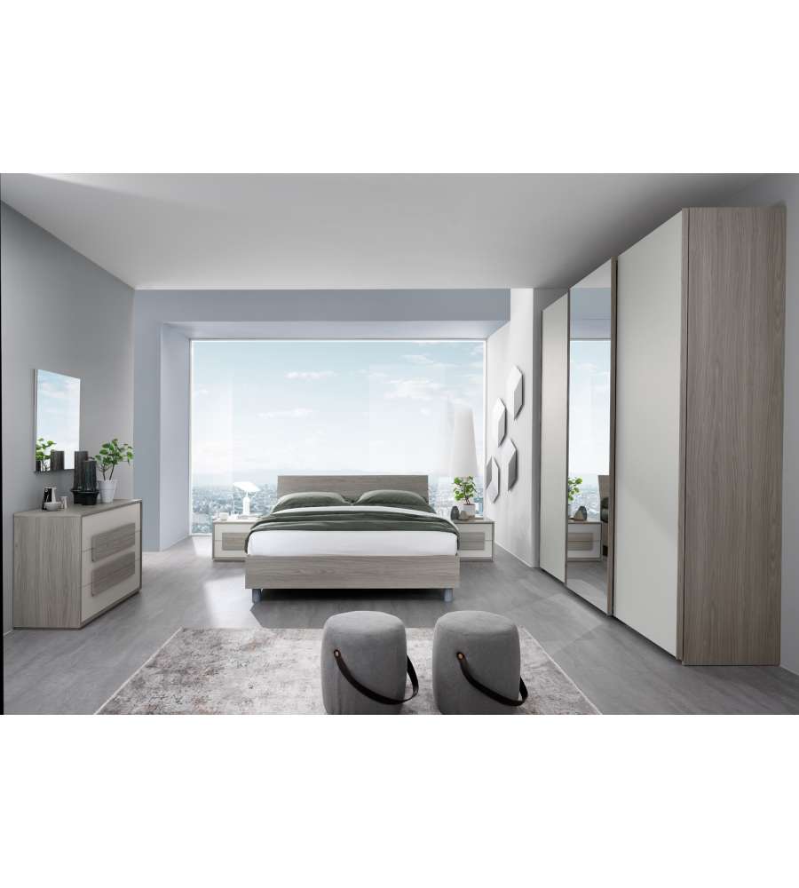 MCS Comò Pianosa Grigio Cenere 3 Cassetti 105x46x75 cm - Arredo Ecologico