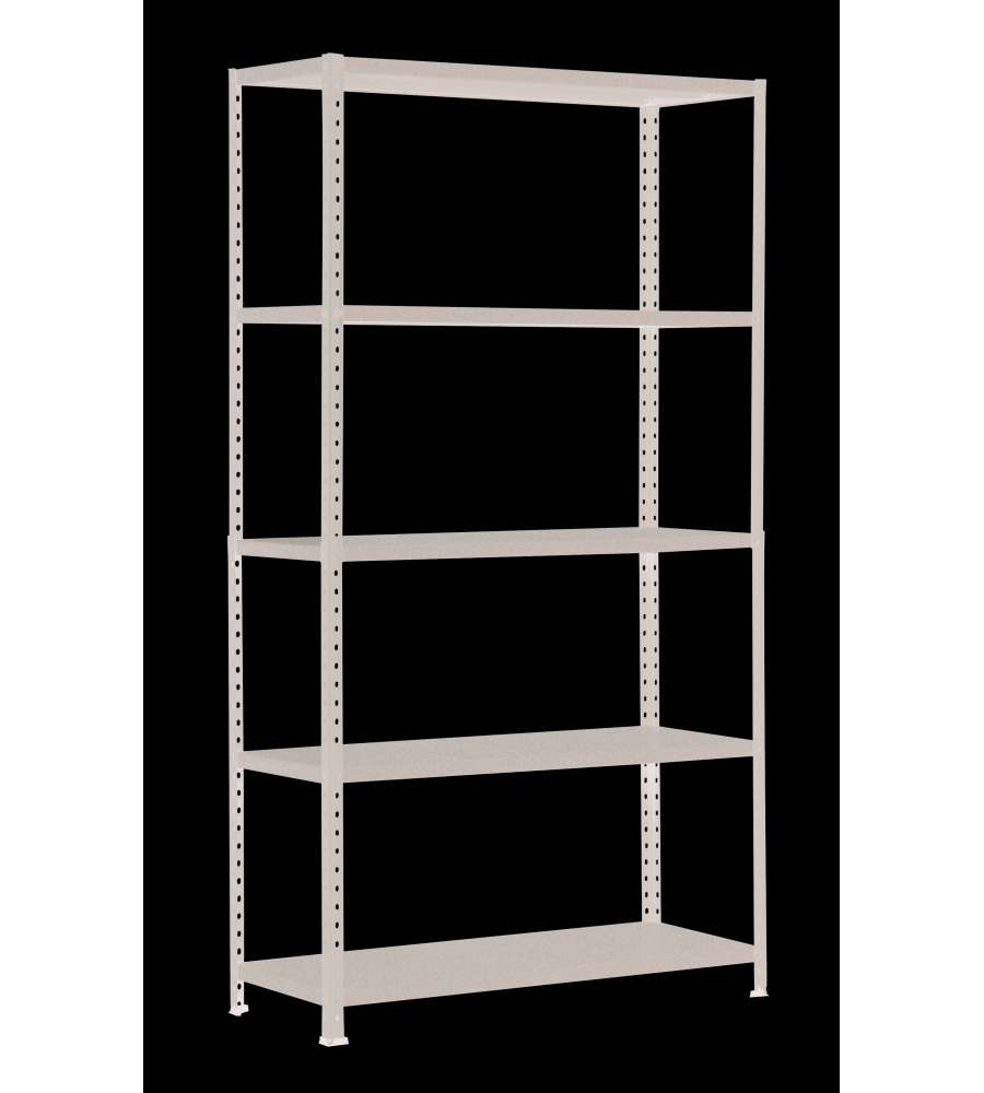 Scaffale Metallico Bianco 5 Ripiani - 100x40 cm