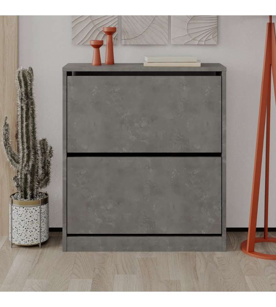 Scarpiera SHC520RETRO due ante a ribalta grigio retro