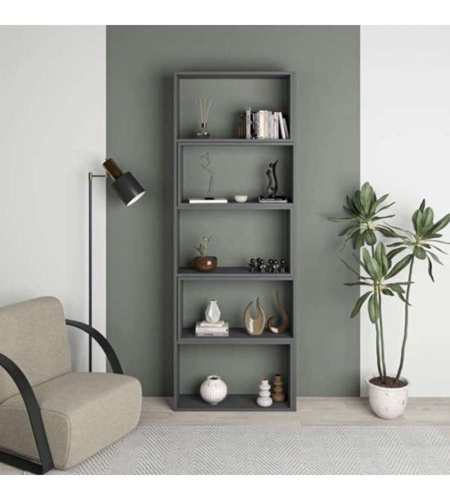 Libreria Wish estensibile angolare antracite 200h