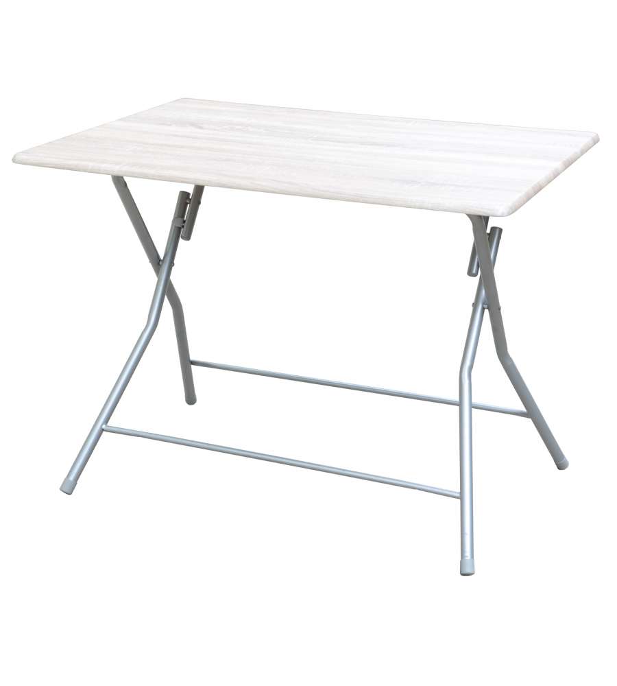 Domo Mea - Tavolo Pieghevole 70 x 100 cm in Metallo e MDF Canadian