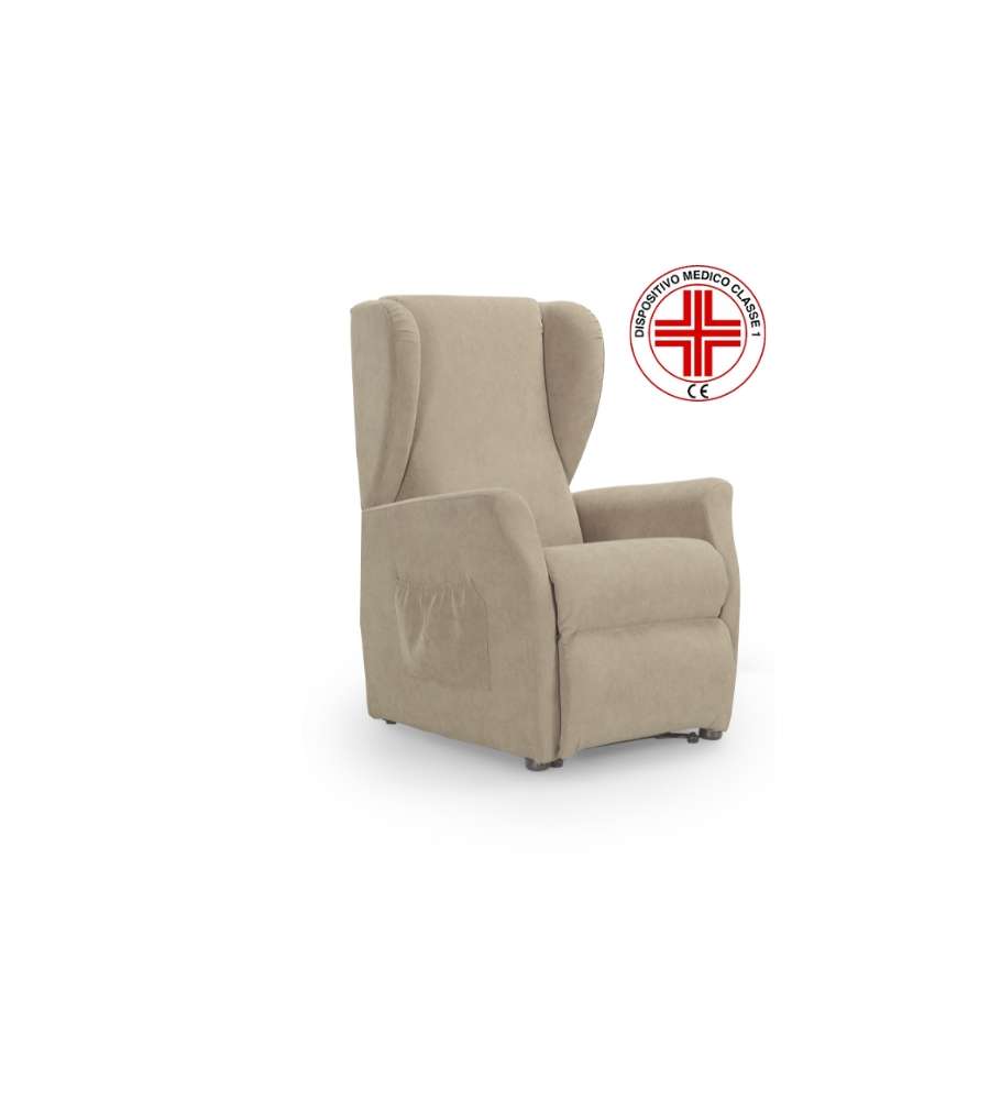 Domo Mea Poltrona Reclinabile Viki - Tessuto Beige Idrorepellente