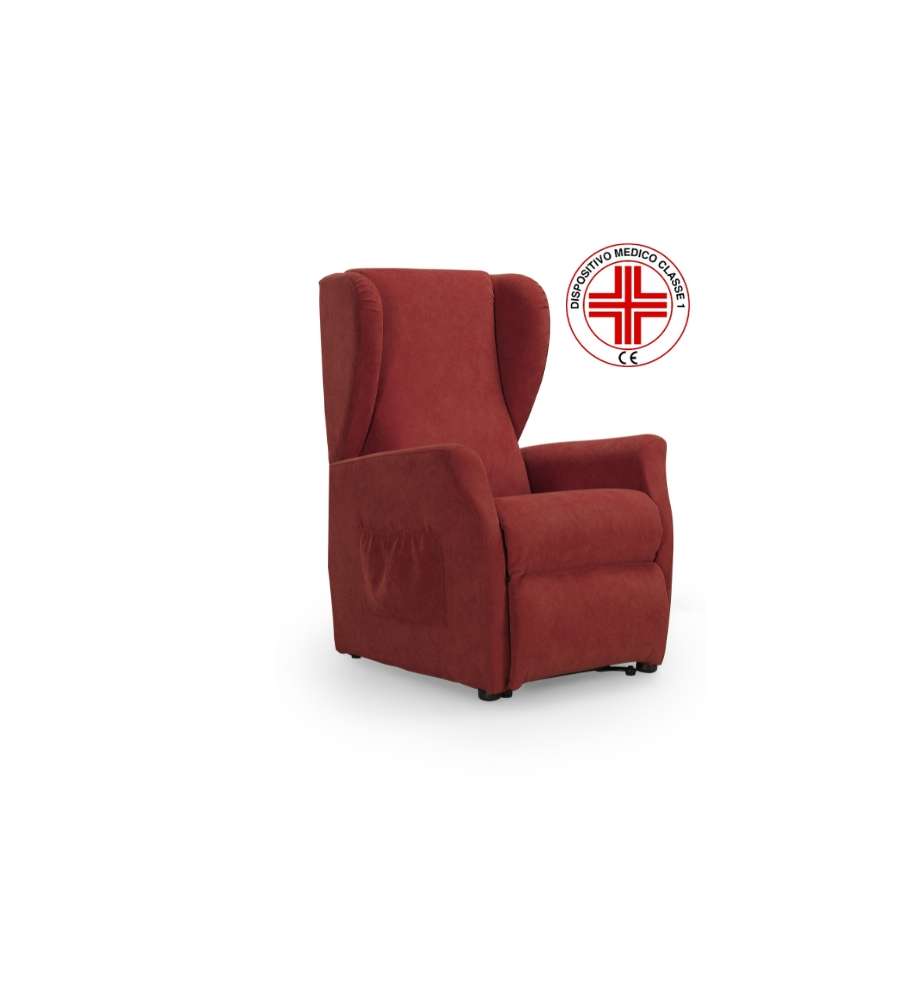 Domo Mea Poltrona Reclinabile Viki - Rosso Tessuto Idrorepellente