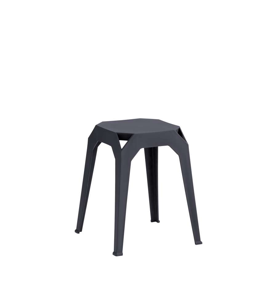 Domo Mea Sgabello Nero Compatto 37x37 cm - Design Elegante e Versatile