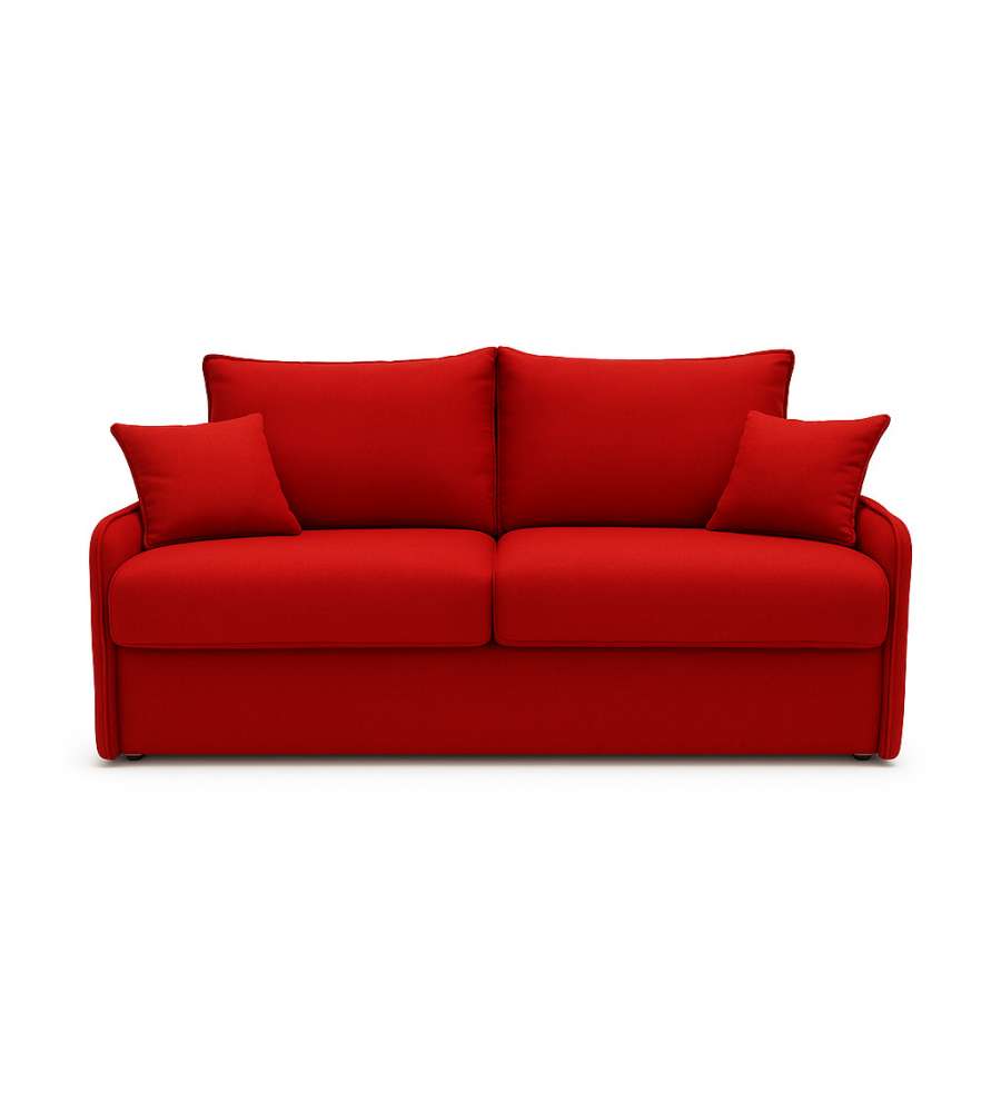 Divano Letto Puglia 3 Posti Rosso - 174x103x100cm - Design Moderno e Confortevole
