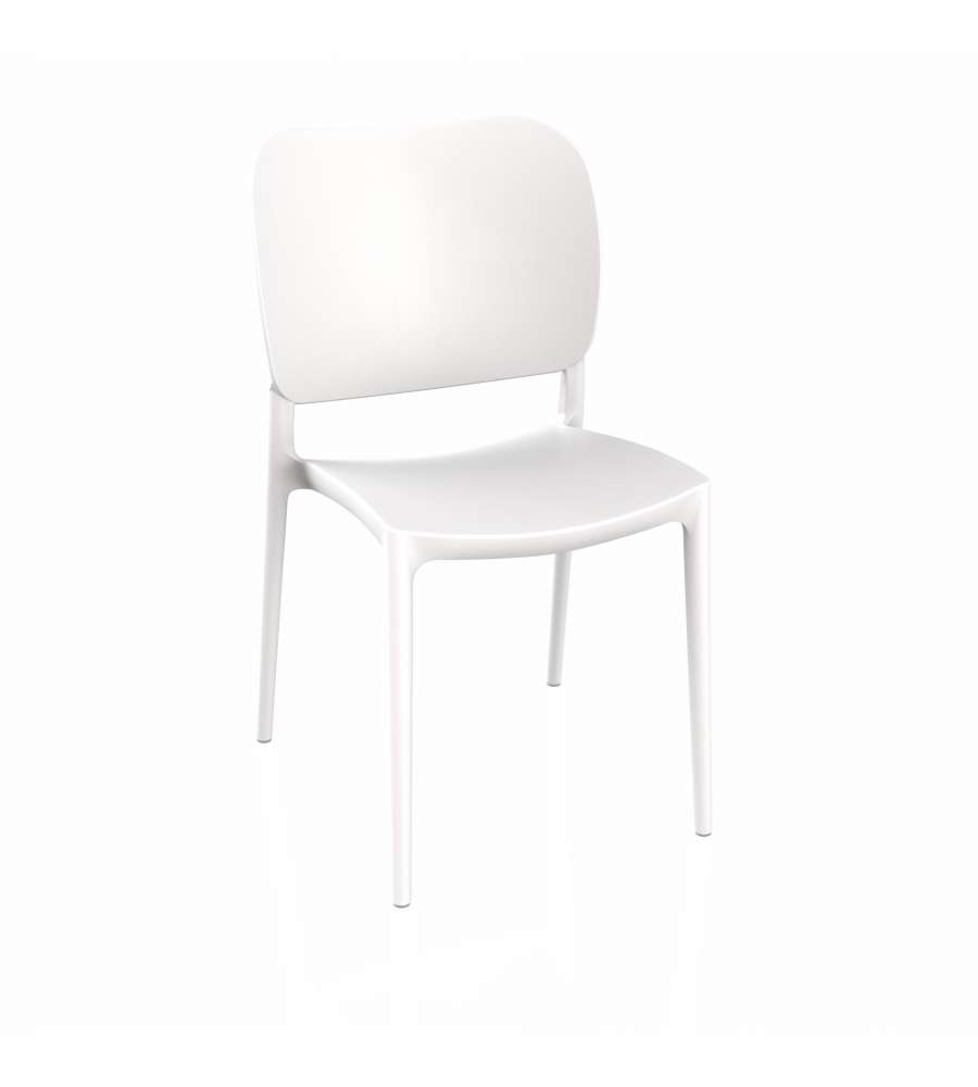 Domo Mea Sedia Orbita Bianca - Polipropilene Rinforzato, Uso Interno/Esterno