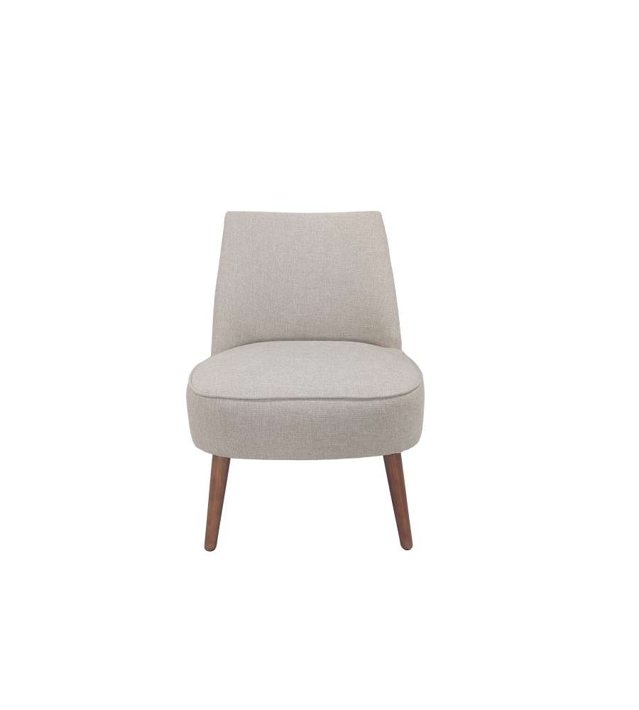 Domo Mea Poltroncina Luna Beige 57x70x74 cm - Seduta Imbottita Design Moderno
