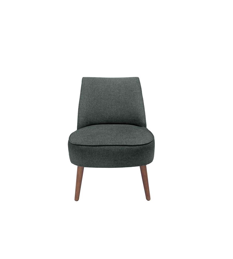 Domo Mea Poltroncina Luna Grigia 57x70x74 cm - Seduta Imbottita Interna