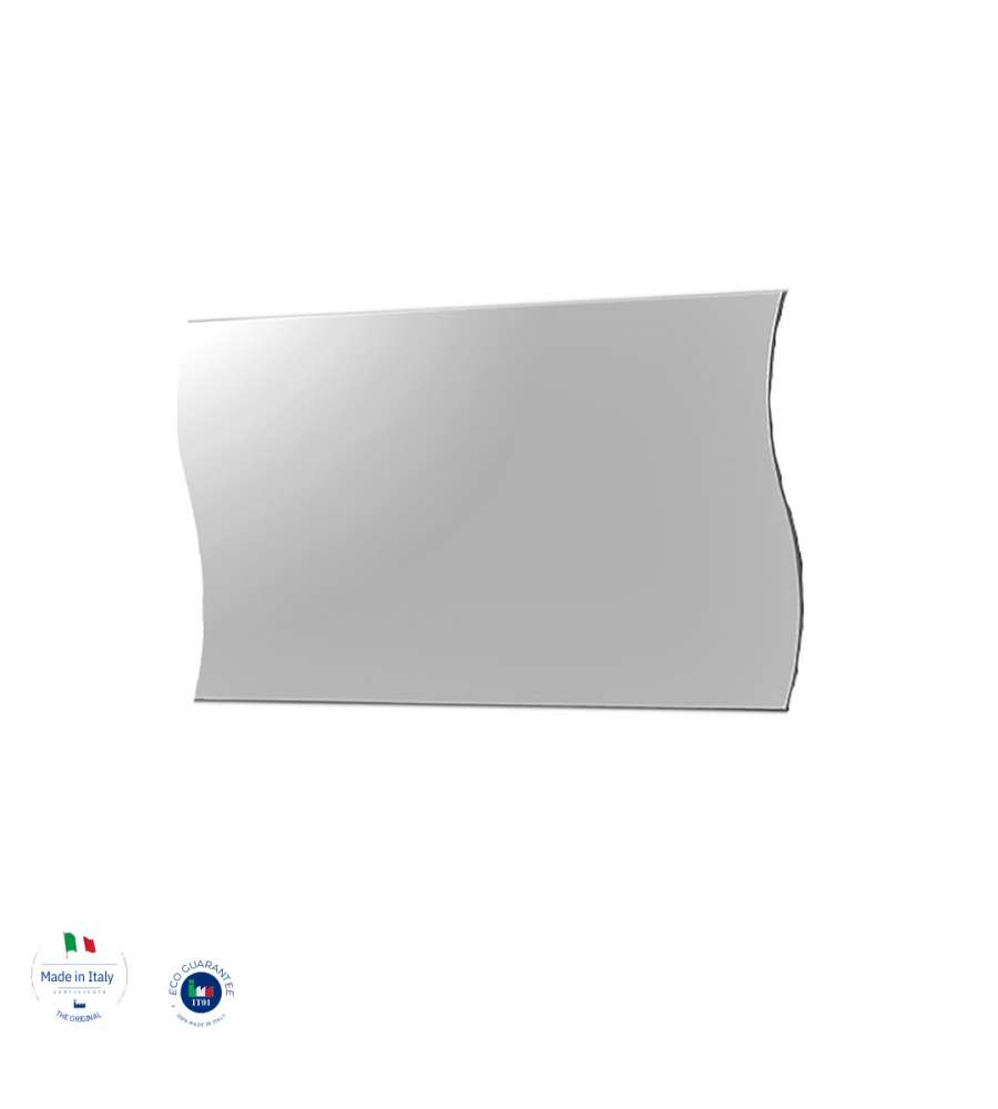 Specchiera Onda 110 Cm Bianco Lucido