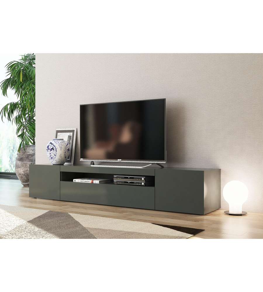 Web Furniture Porta TV Daiquiri Antracite Lucido - Design Italiano