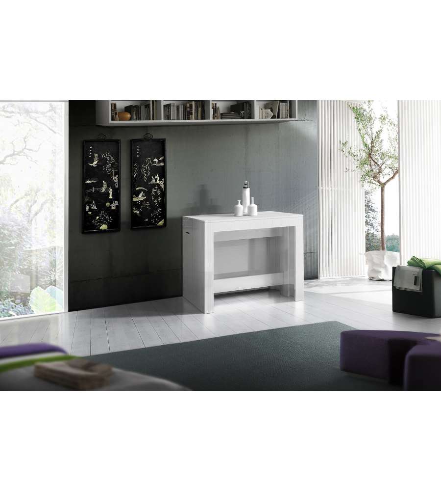 Consolle E Tavolo Allungabile Pratika 300 Larice Bianco