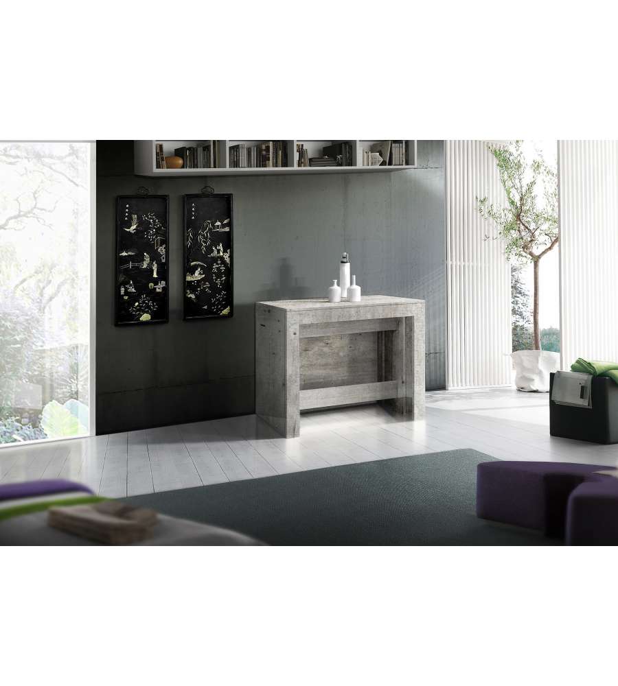 Consolle E Tavolo Allungabile Pratika 300 Cemento