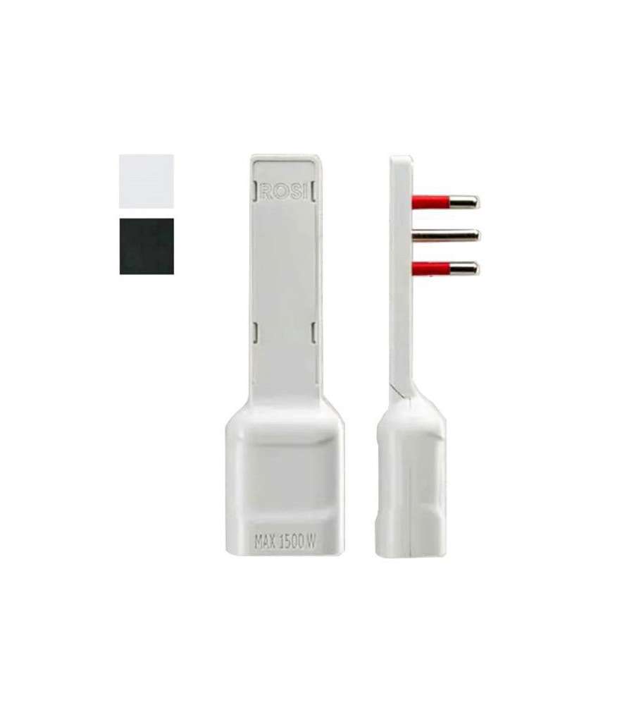 Adattatore Diritto 16A 2P+T Bianco Ultrapiatto Rosi