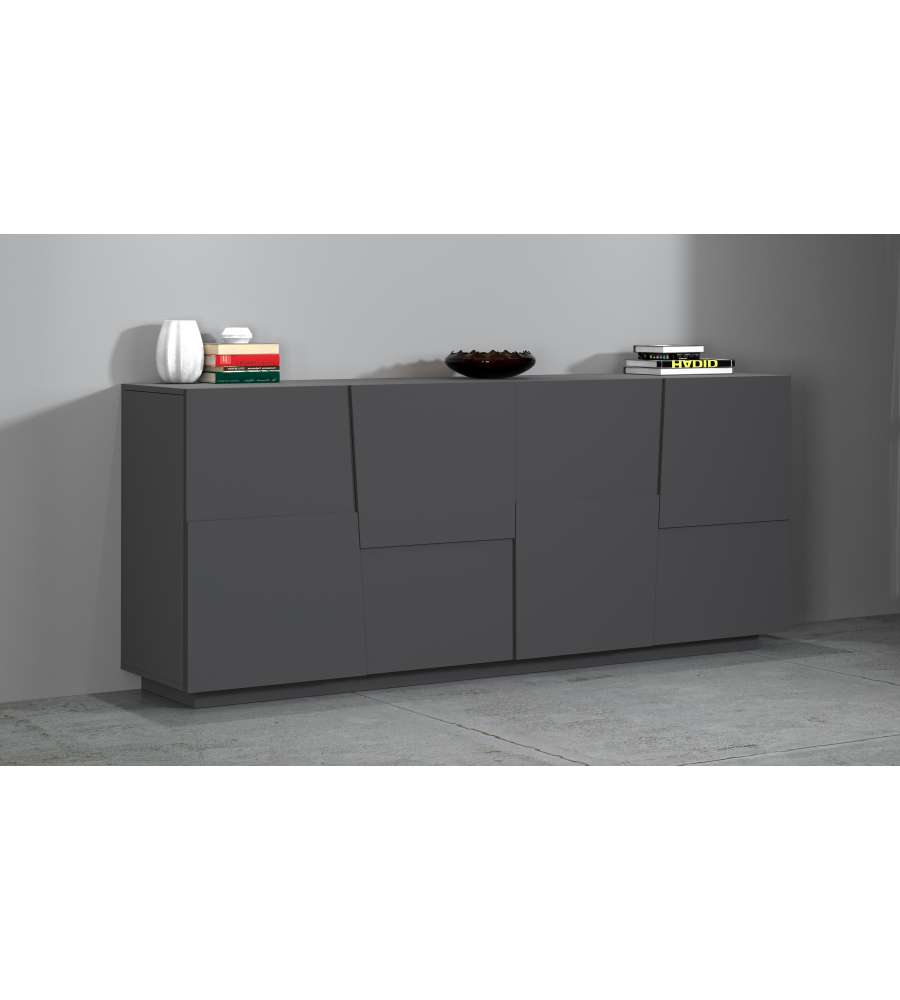 Web Furniture Madia Pongo Sideboard 200 Antracite Opaco 200x44x86 cm