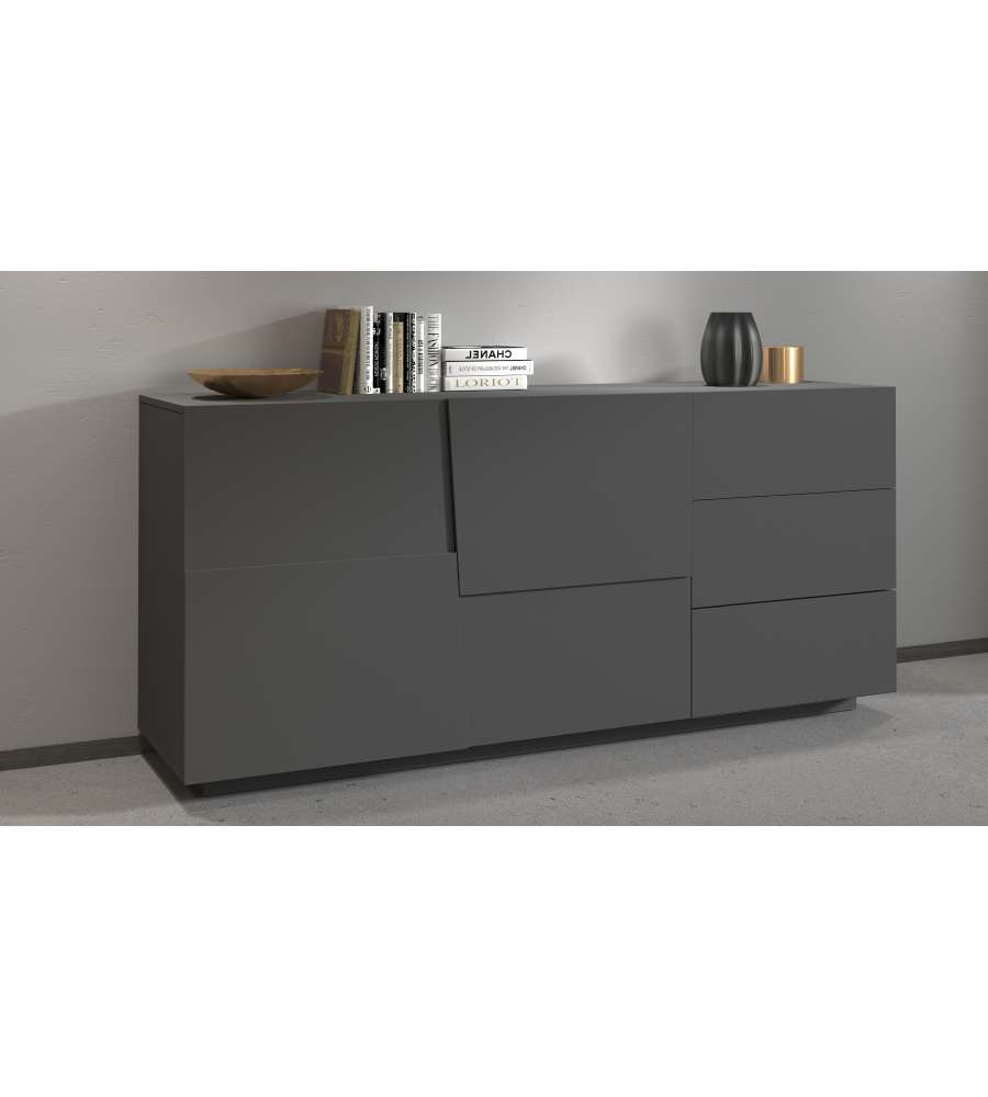 Web Furniture Madia Pongo Sideboard 180 Antracite Opaco - 180x44x86