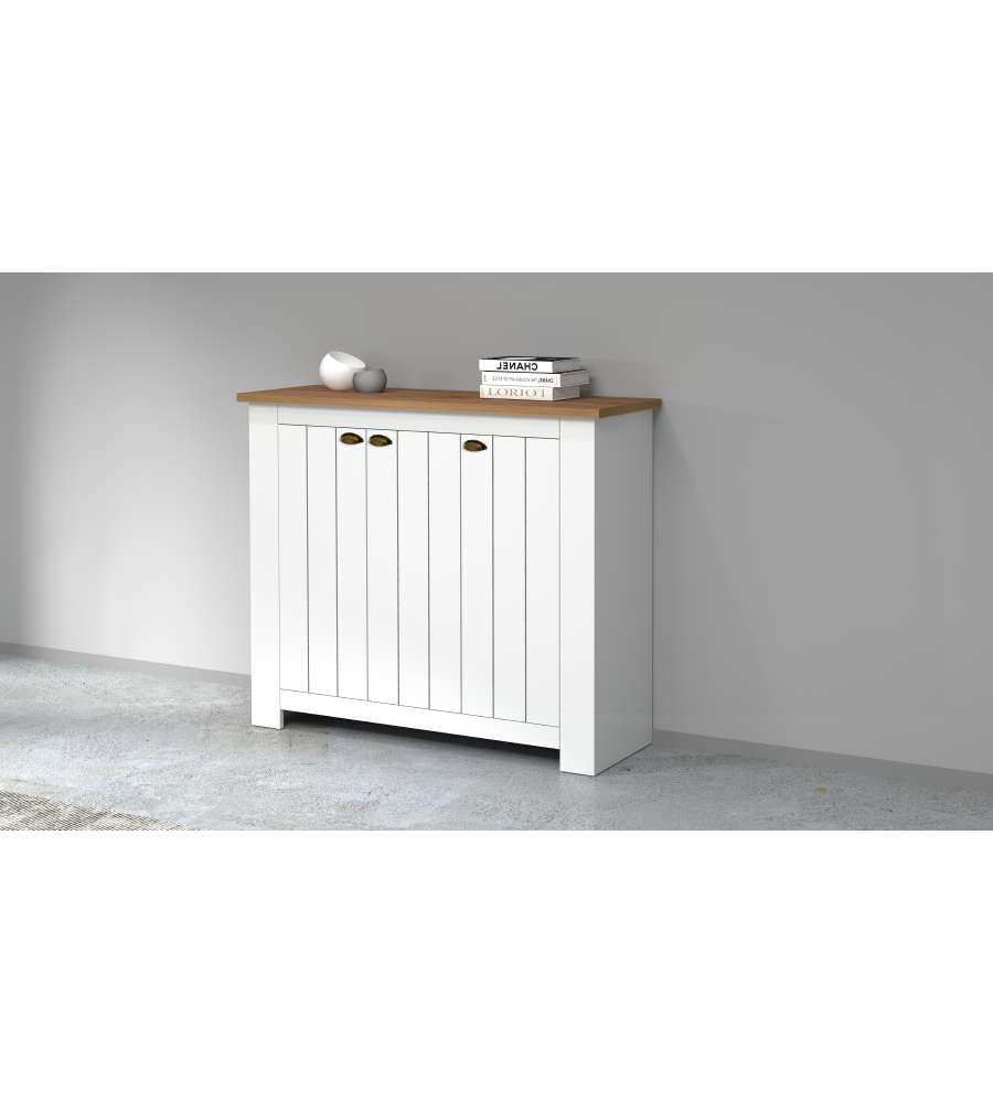 Scarpiera 3 Ante Bianco Rovere Wotan
