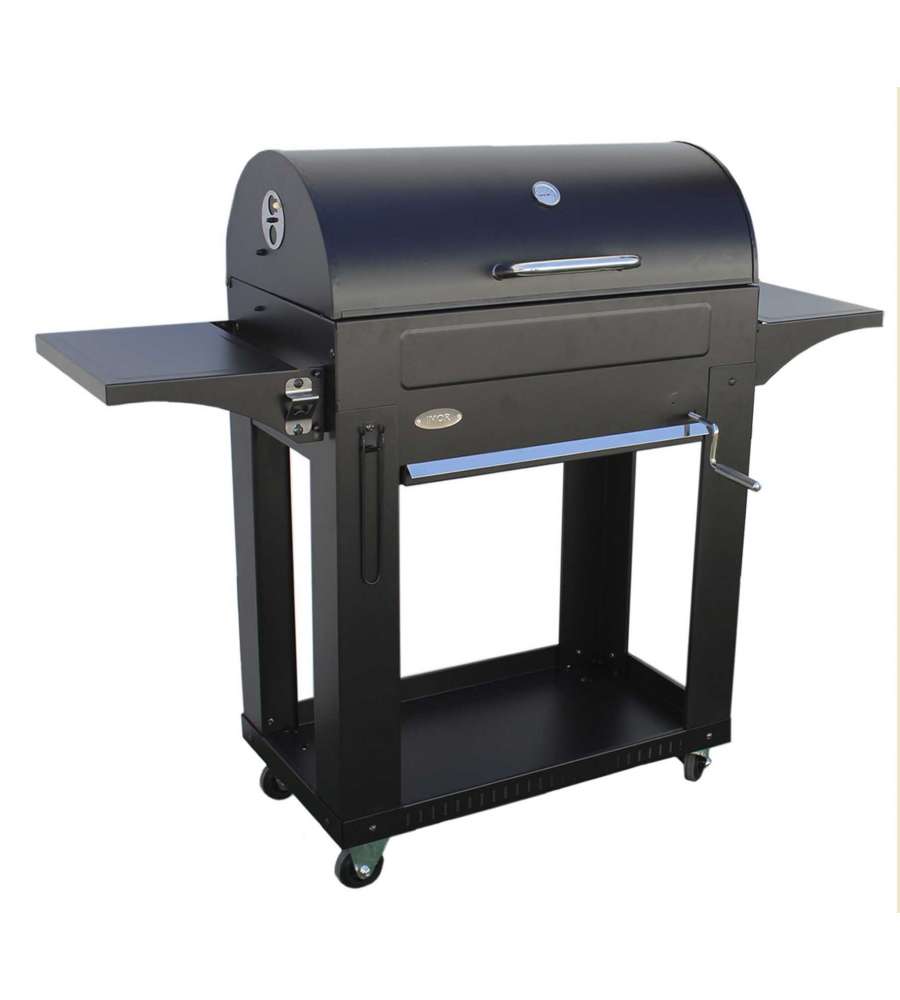 Barbecue a carbone con coperchio forno - 3 griglie cromate