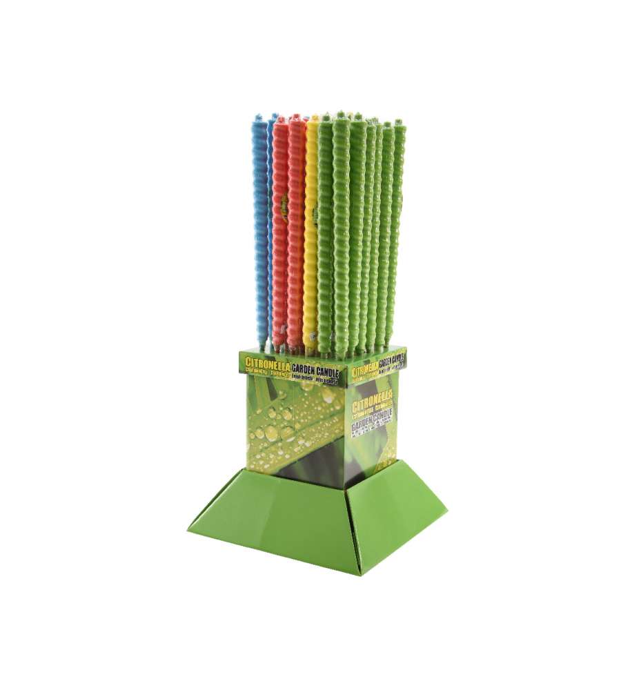 Candela citronella 4 Ø x h100 cm colori assortiti