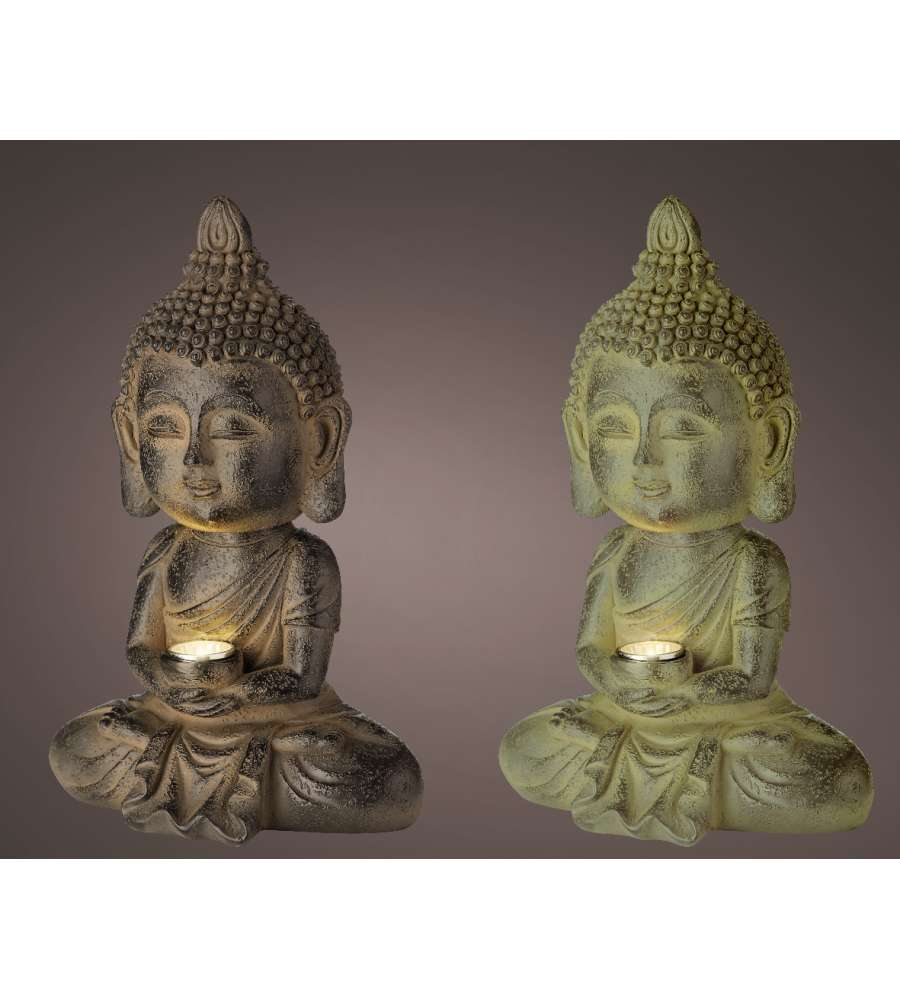 Buddha solare in poliresina