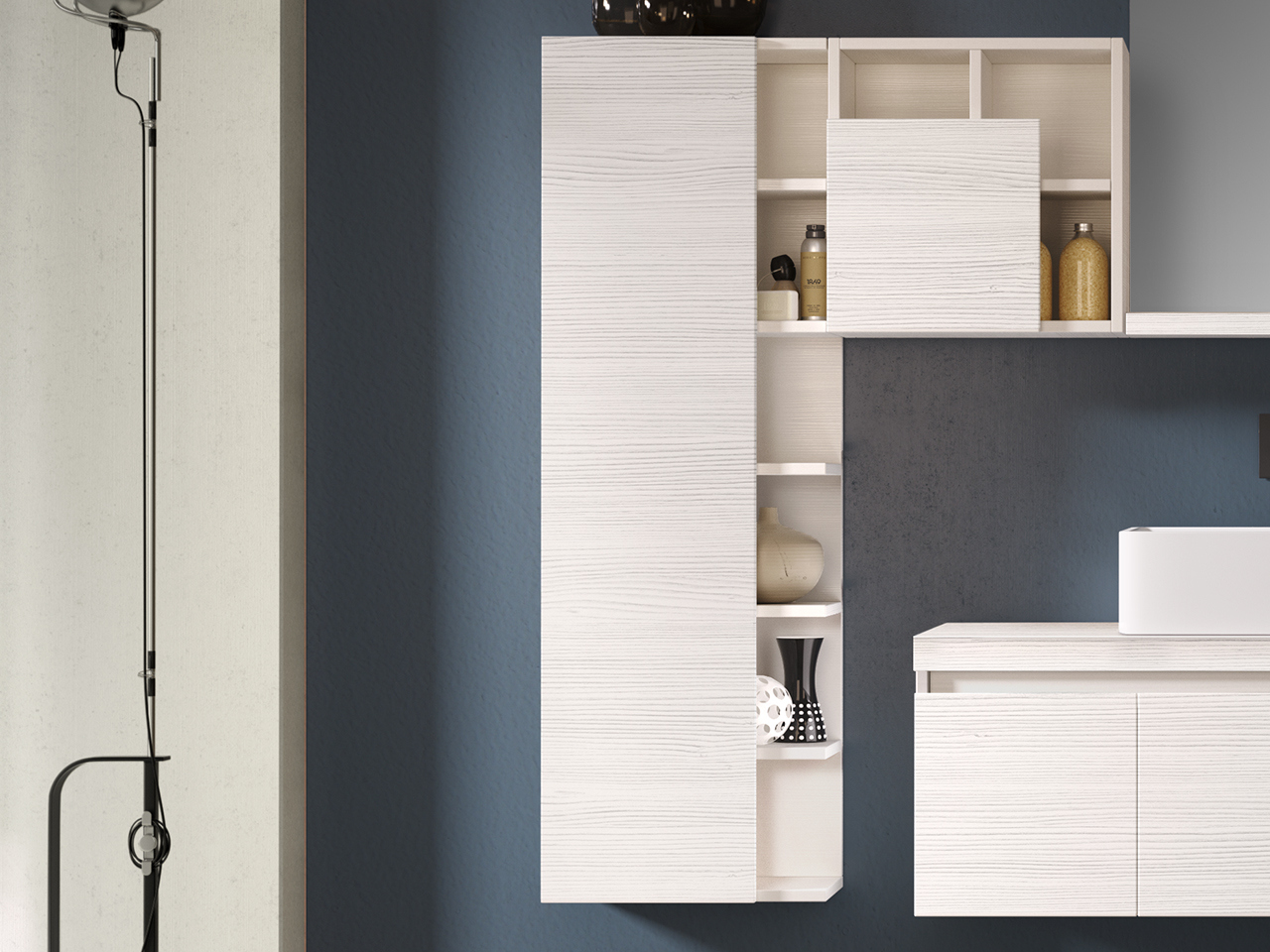 Colonna Bagno Qubo A Giorno Bianco Matrix-9008905