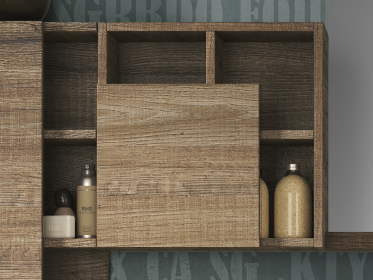 Pensile Bagno Qubo A Giorno Altezza 45 Sherwood-13325