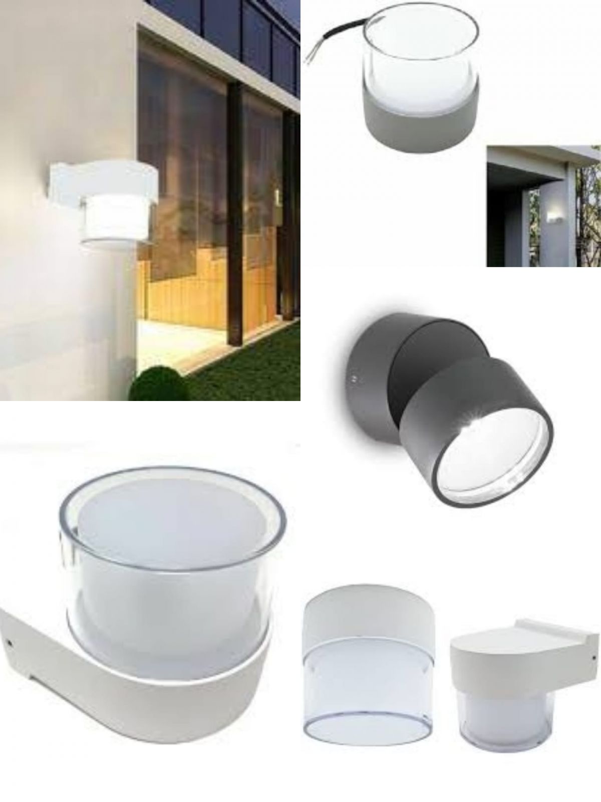 APPLIQUE DA PARETE ESTERNO GRIGIA, BIANCA, LUCE 3000K, 4000K, 7W, IP65, UNIVERSO