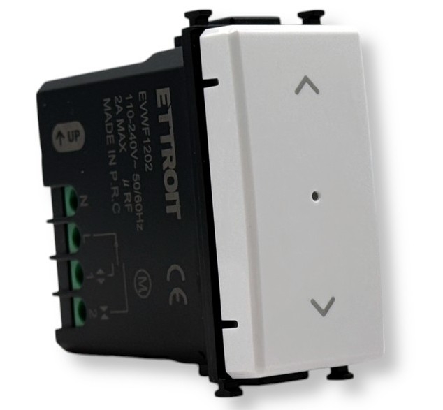 ETTROIT INTERRUTTORE SMART CONNESSO PER TAPPARELLA TUYA VIMAR PLANA EVWF1202