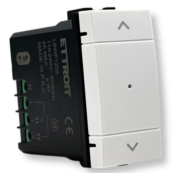 ETTROIT INTERRUTTORE SMART WIFI CONNESSO PER TAPPARELLA TUYA BITICINO LIVING COLORE BIANCO