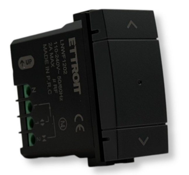 ETTROIT INTERRUTTORE SMART WIFI CONNESSO PER TAPPARELLA TUYA BITICINO LIVING COLORE NERO