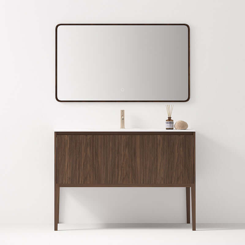 Specchio con Cornice 120 Rovere Scuro - Pace