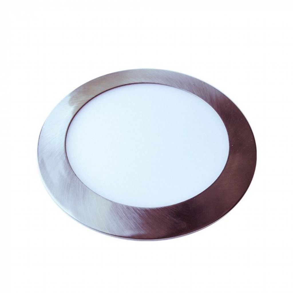 PANNELLO LED 24W - V-TAC - SLIM CERCHIO SATINATO Nickel LUCE CALDA 3000K