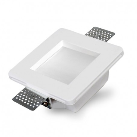 UNIVERSO LAMPADA DA SOFFITTO A INCASSO PORTAFARETTO IN GESSO BIANCO GS-02