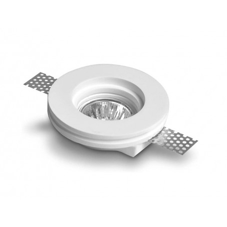 UNIVERSO LAMPADA DA SOFFITTO A INCASSO PORTAFARETTO IN GESSO BIANCO GS-04