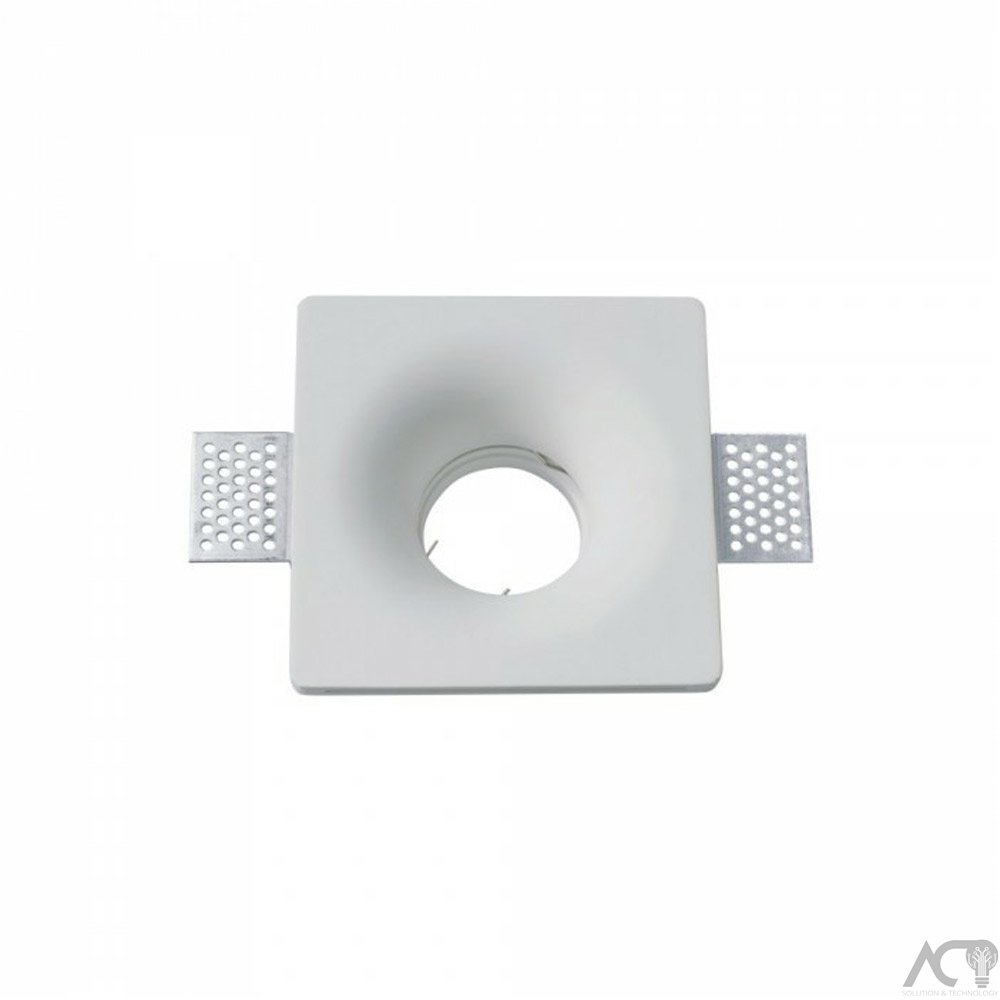 UNIVERSO LAMPADA DA SOFFITTO A INCASSO PORTAFARETTO IN GESSO BIANCO GS-05