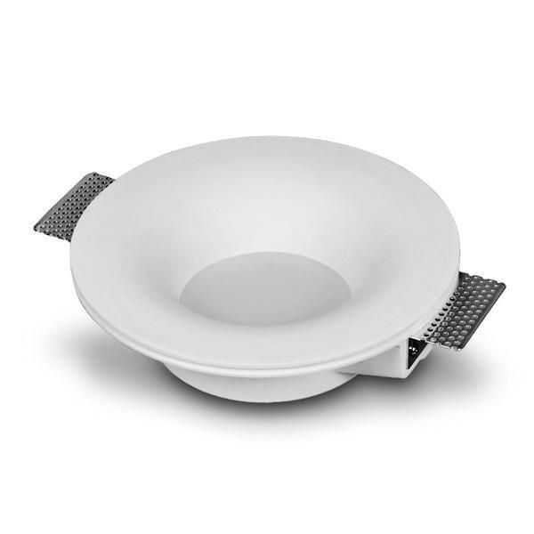 UNIVERSO LAMPADA DA SOFFITTO A INCASSO PORTAFARETTO IN GESSO BIANCO GS-13