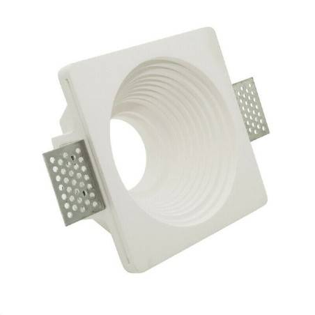 UNIVERSO LAMPADA DA SOFFITTO A INCASSO PORTAFARETTO IN GESSO GU10 BIANCO GS-18