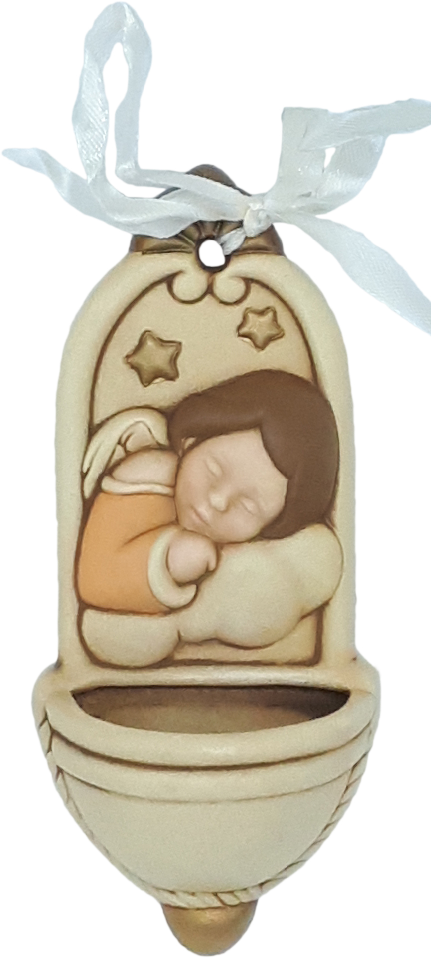 Acquasantiera Angelo Dormiente Arancio