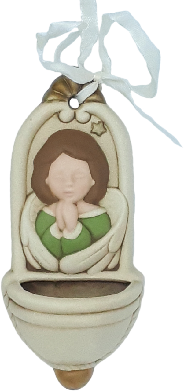 Acquasantiera Angelo Mani Giunte Verde