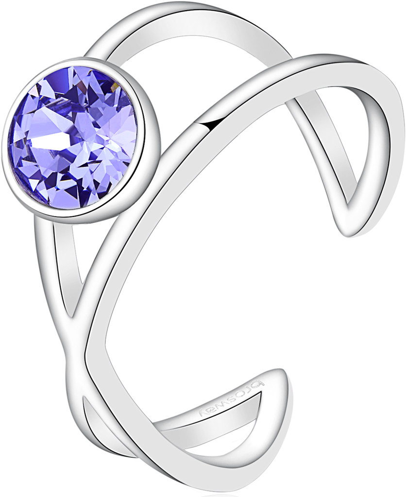 Anello Destiny Con Cristallo Viola