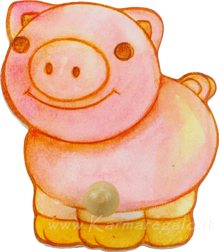 Appendi Abiti in Legno Maialino Thun