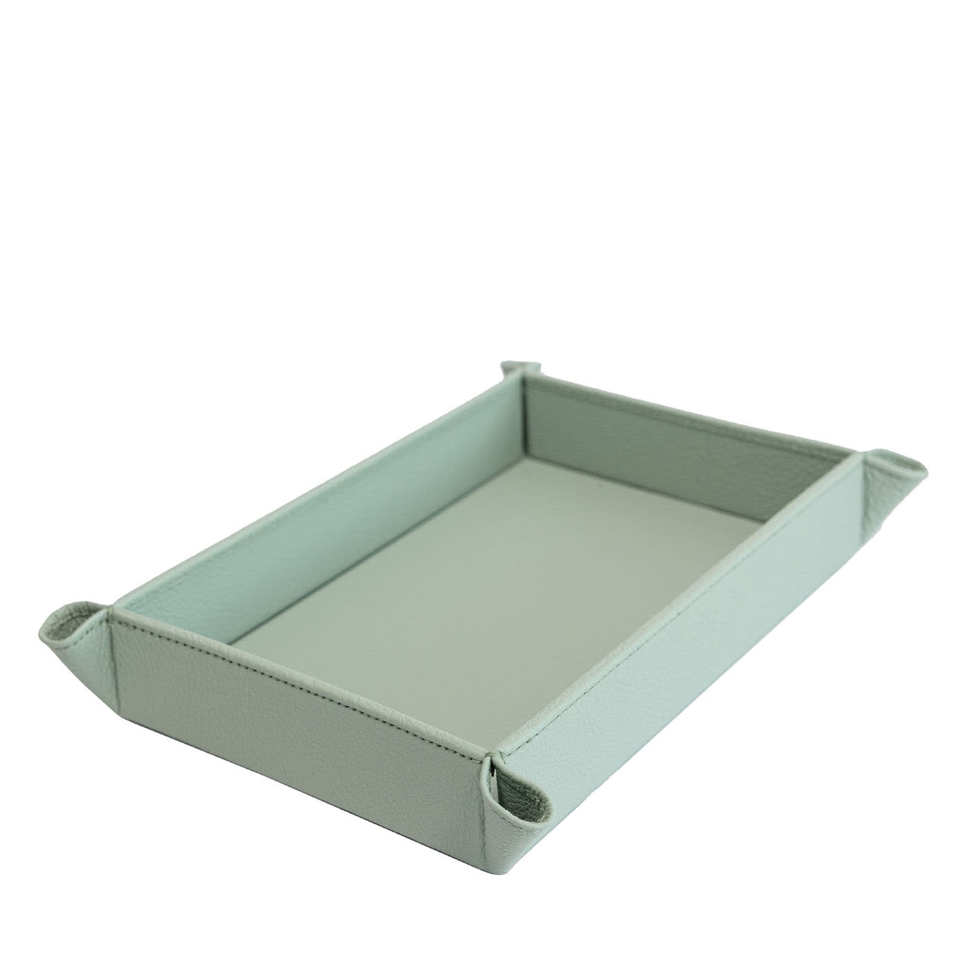 Vide-poche Michelangelo 19 in pelle Verde Smeralda