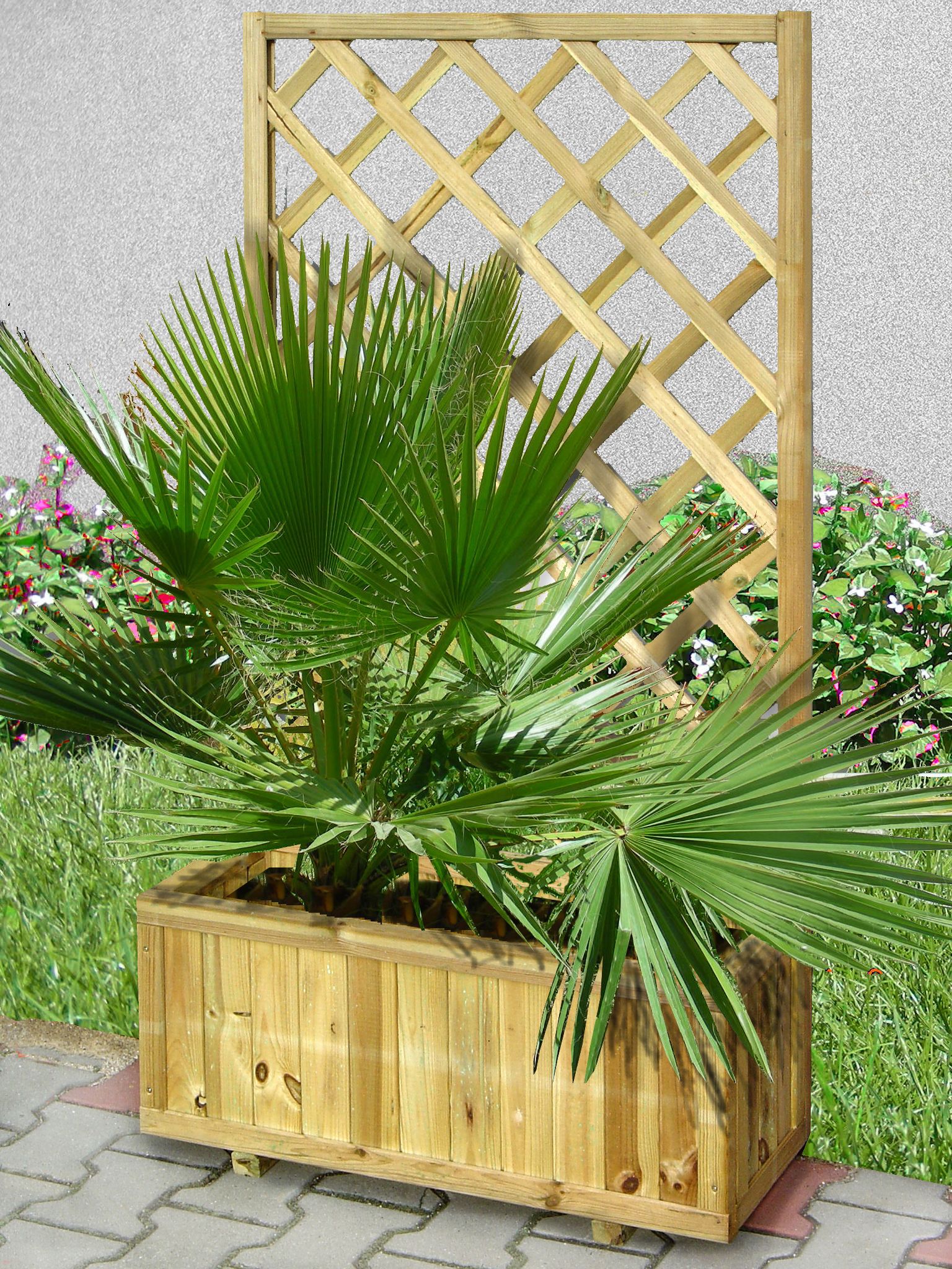 Fioriera con traliccio "Zizania" 02 - 75 x 30 x 180 cm (l x p x h)